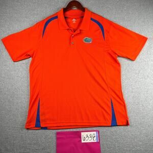 Florida Gators Polo Shirt XL Orange KNighs Apparel Embroidered Logo Casual Mens